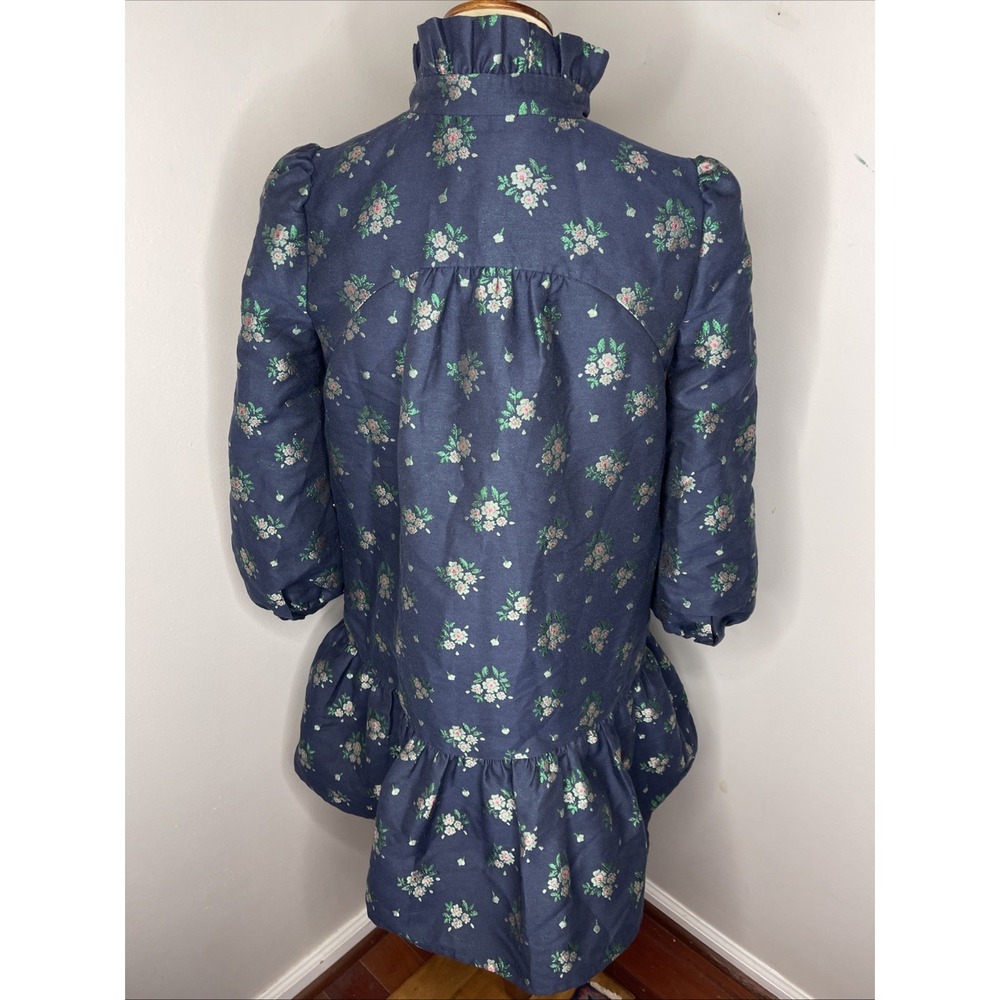 Tuckernuck Navy Floral Mini Dress with Puff Sleeves - Picture 3 of 8